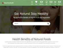 Tablet Screenshot of naturalfoodbenefits.com